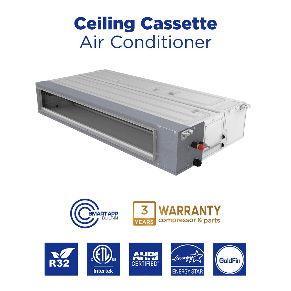 Bravo 42,000 BTU 4-Zone 9k+9k+9k+9k Concealed Duct, 230V, R32 - Ducted Mini Split Air Conditioner Heat Pump 2