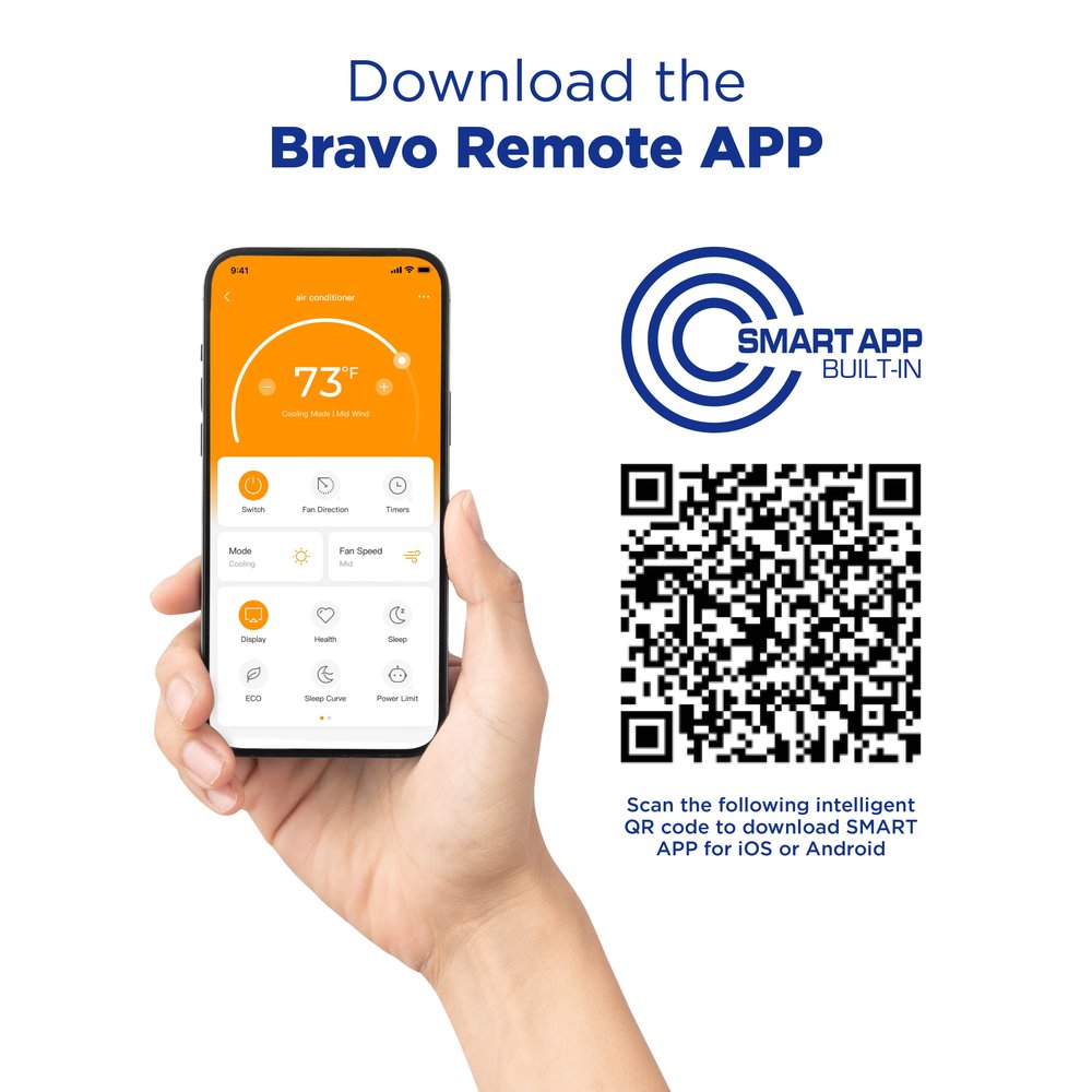 2 zone 24,000 BTU BRAVO Non-Ducted Mini Split AC Universal Floor & Ceiling Console 12k+12K 8