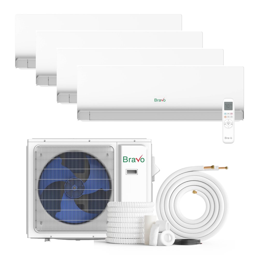 Bravo 36,000 BTU 4-Zone 7k+7k+18k+18k Wall Mount, 230V, R32 - Ductless Mini Split Air Conditioner Heat Pump 5