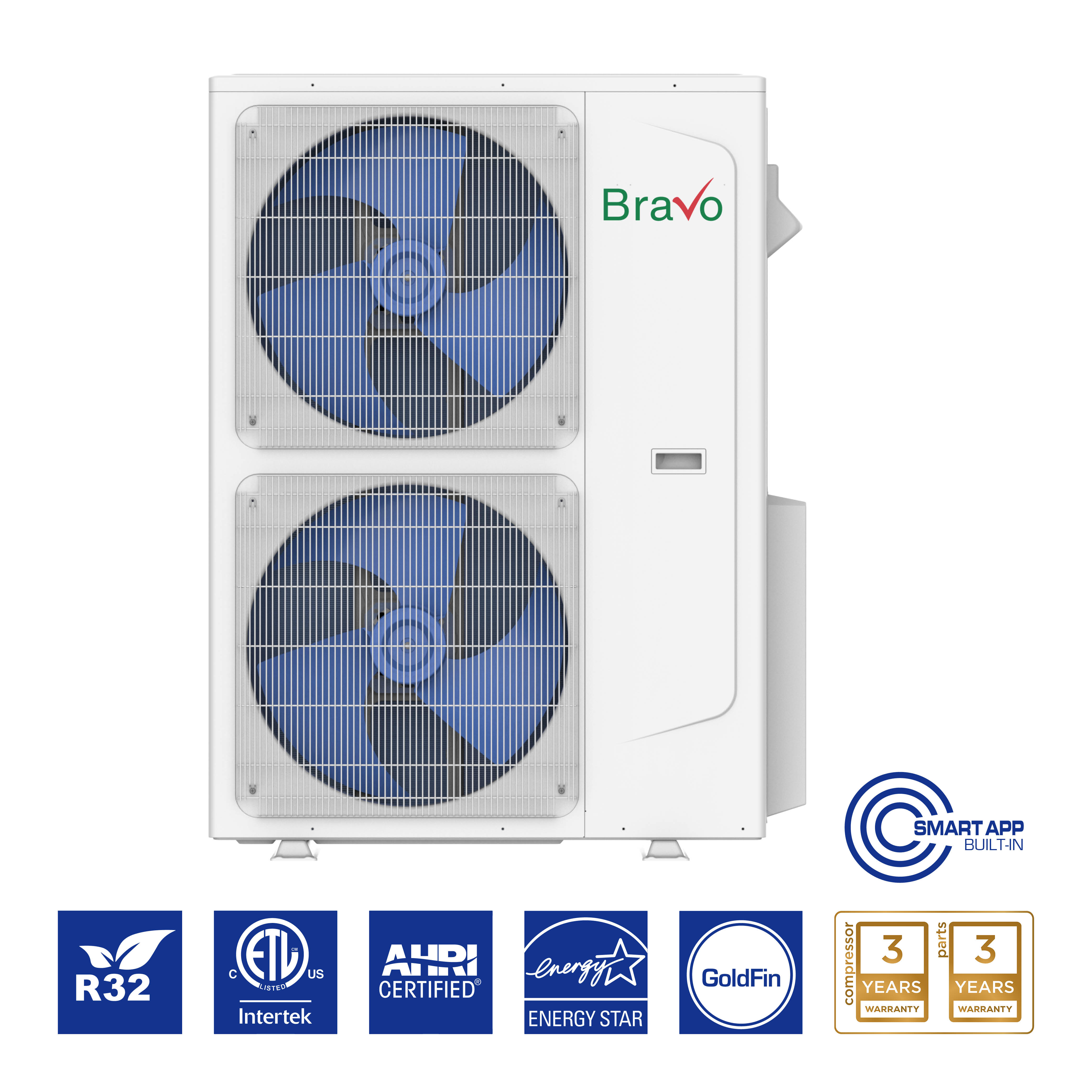 Bravo 42,000 BTU 5-Zone 7k+9k+12k+18k+18k Wall Mount, 230V, R32 - Ductless Mini Split Air Conditioner Heat Pump 4