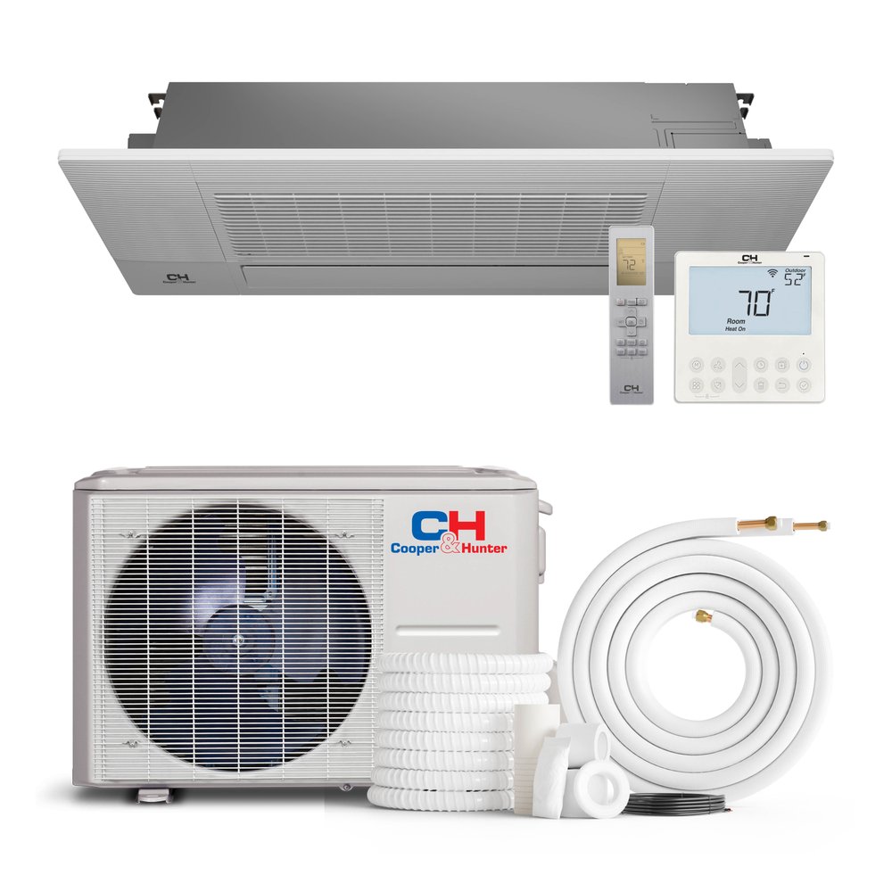 Cooper & Hunter Olivia 9,000 BTU Single Zone One-Way Ceiling Cassette, 230V, R454B - Ductless Mini Split Air Conditioner Heat Pump