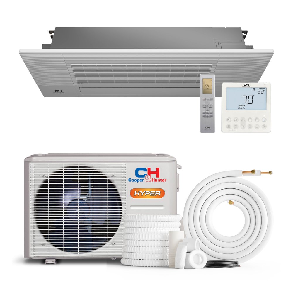 Cooper & Hunter Olivia 6,000 BTU Single Zone One-Way Ceiling Cassette, 230V, R454B - Ductless Mini Split Air Conditioner Heat Pump