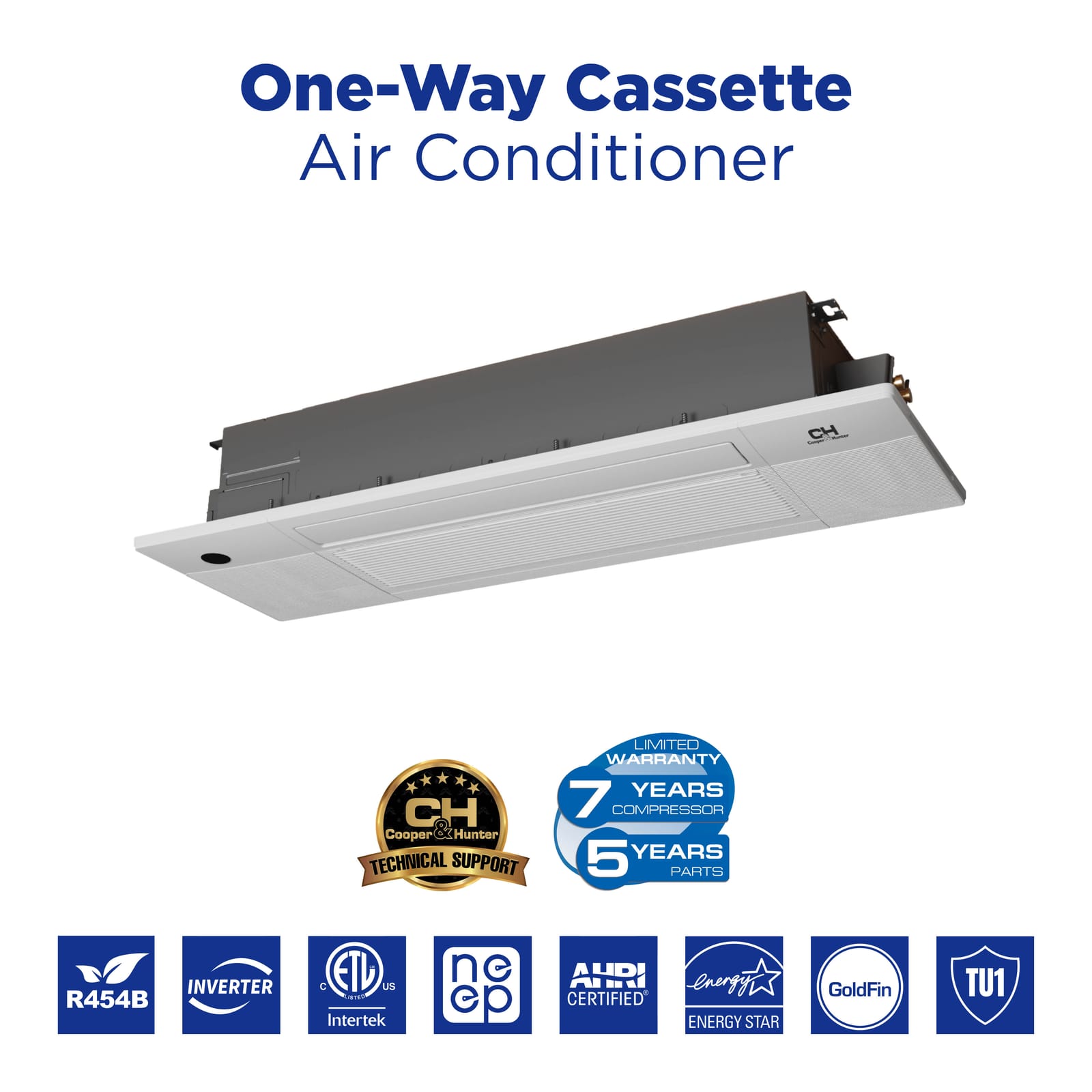 Cooper & Hunter Hyper 36,000 BTU 2-Zone 6K+18K One-Way Cassette, 230V, R454B - Ductless Mini Split Air Conditioner Heat Pump 2