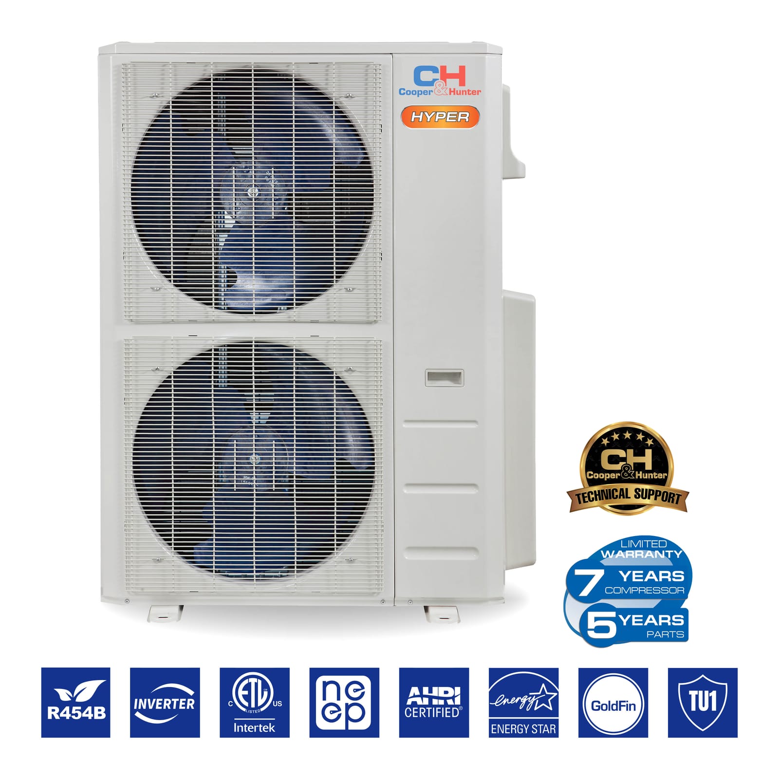 Cooper & Hunter Hyper 48,000 BTU 3-Zone 9K+9K+12K One-Way Cassette, 230V, R454B - Ductless Mini Split Air Conditioner Heat Pump 6