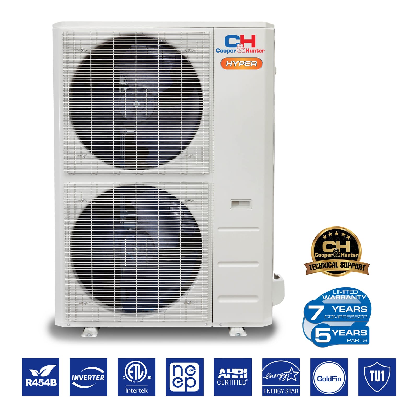 Cooper & Hunter Hyper 55,000 BTU 5-Zone 12K+12K+12K+12K+12K One-Way Cassette, 230V, R454B - Ductless Mini Split Air Conditioner Heat Pump 6