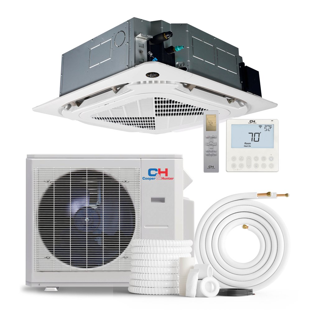 Cooper & Hunter 24,000 BTU Single Zone Ceiling Cassette, 230V, R454B - Ductless Mini Split Air Conditioner Heat Pump