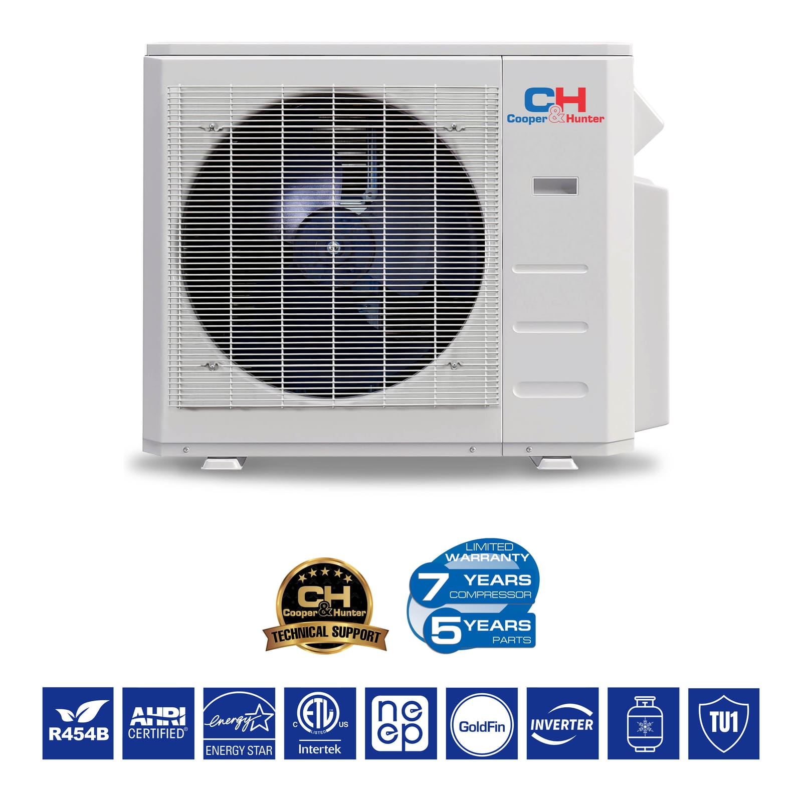 Cooper & Hunter 36,000 BTU 3-Zone 9k+12k+12k Ceiling Cassette, 230V, R454B - Ductless Mini Split Air Conditioner Heat Pump 6