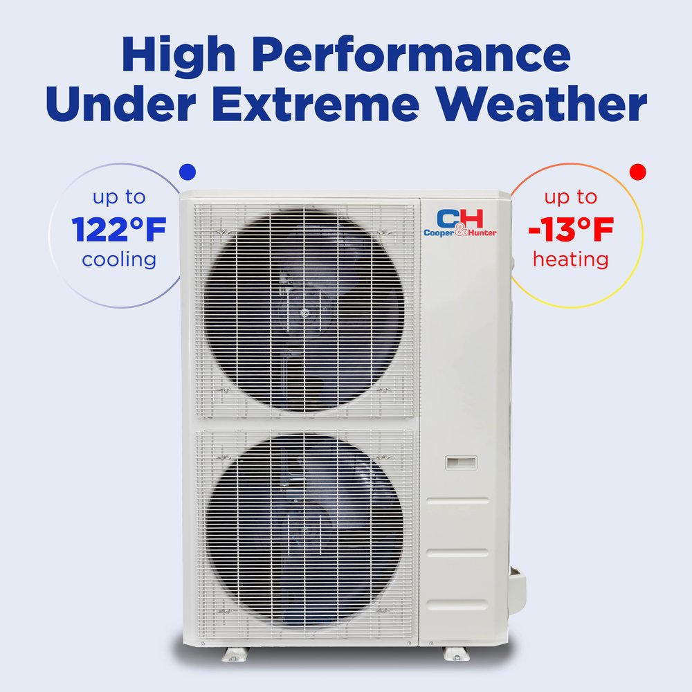 Cooper & Hunter 5 Zone 60,000 BTU Ceiling Cassette Mini Split AC/Heat Pump 9K+12K+12K+12K+12K - R454B 11