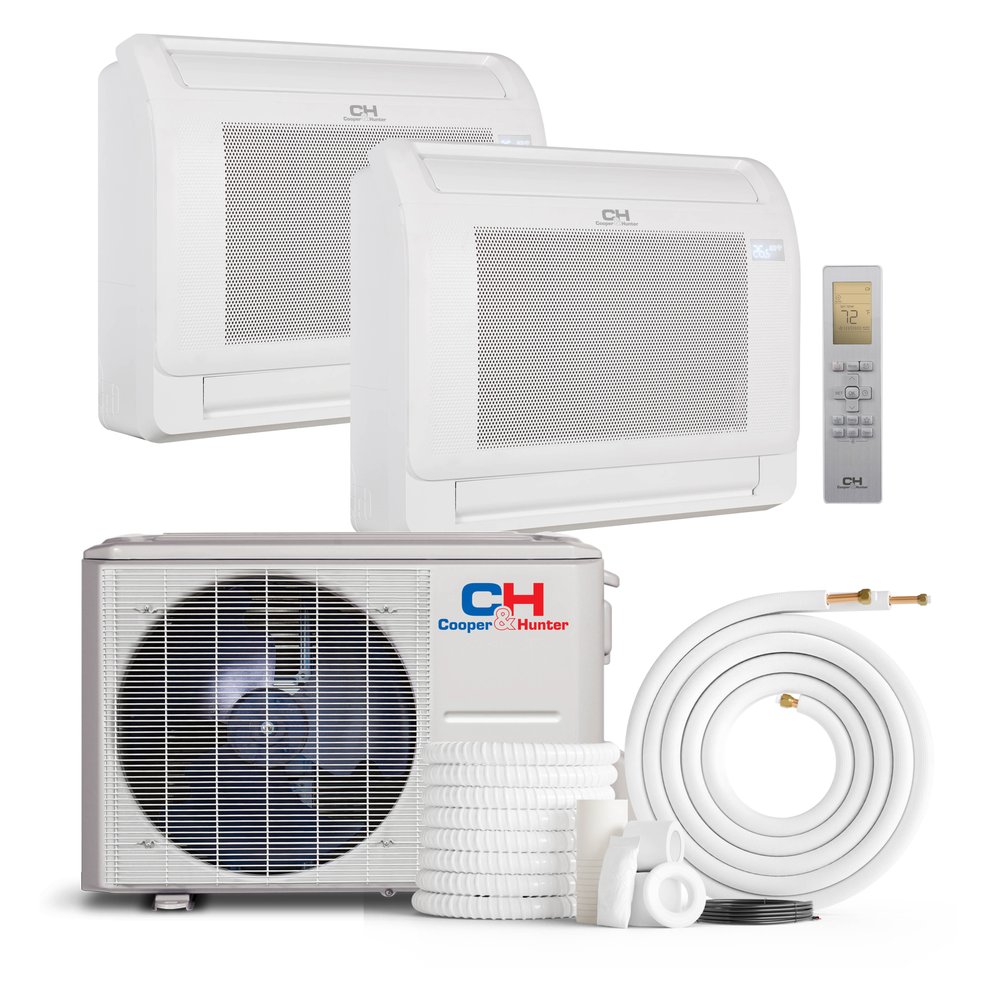 Cooper & Hunter 6 Zone 60,000 BTU Floor Console Mini Split AC R454B 9K+9K+9K+9K+12K+18K