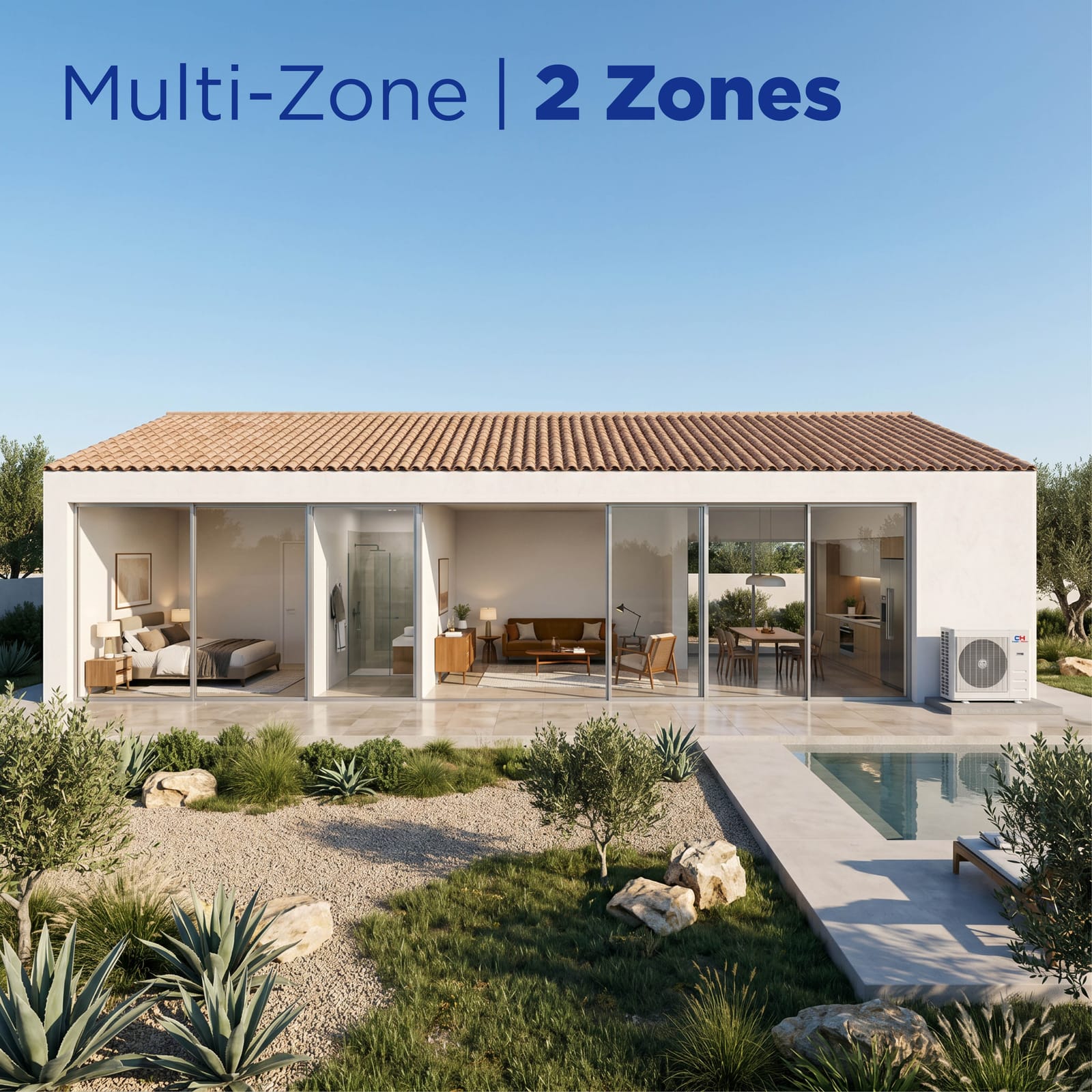 Cooper & Hunter 28,000 BTU 2-Zone 9k+16k Mini Floor Console, 230V, R454B - Ductless Mini Split Air Conditioner Heat Pump 10