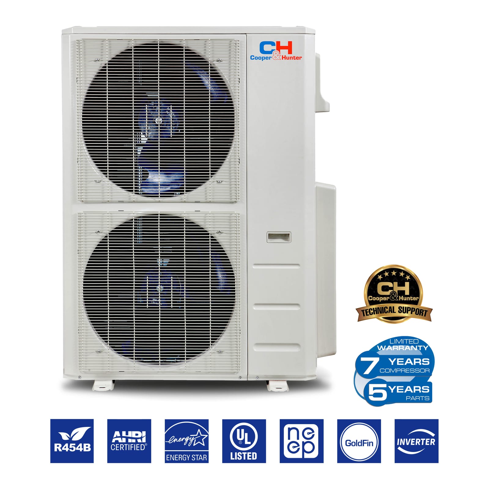 Cooper & Hunter 60,000 BTU 2-Zone 12k+16k Mini Floor Console, 230V, R454B - Ductless Mini Split Air Conditioner Heat Pump 6