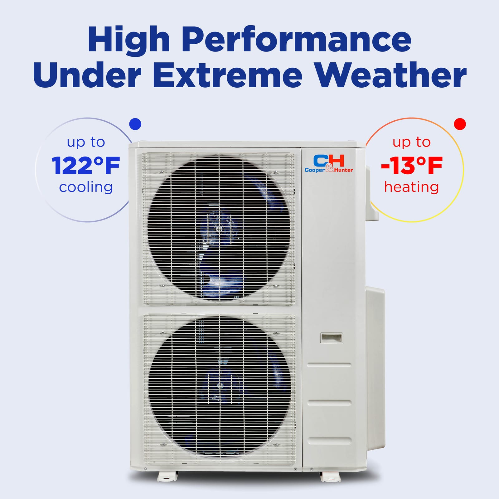 Cooper & Hunter 48,000 BTU 4-Zone 9k+9k+9k+9k Mini Floor Console, 230V, R454B - Ductless Mini Split Air Conditioner Heat Pump 11