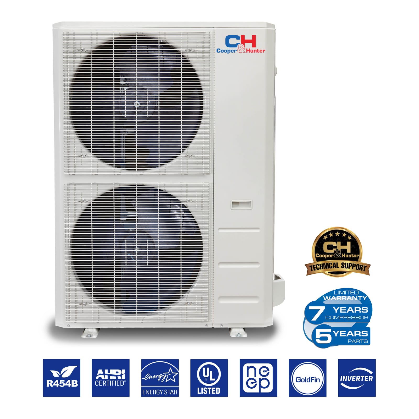 Cooper & Hunter 48,000 BTU 5-Zone 12k+12k+12k+12k+12k Mini Floor Console, 230V, R454B - Ductless Mini Split Air Conditioner Heat Pump 6