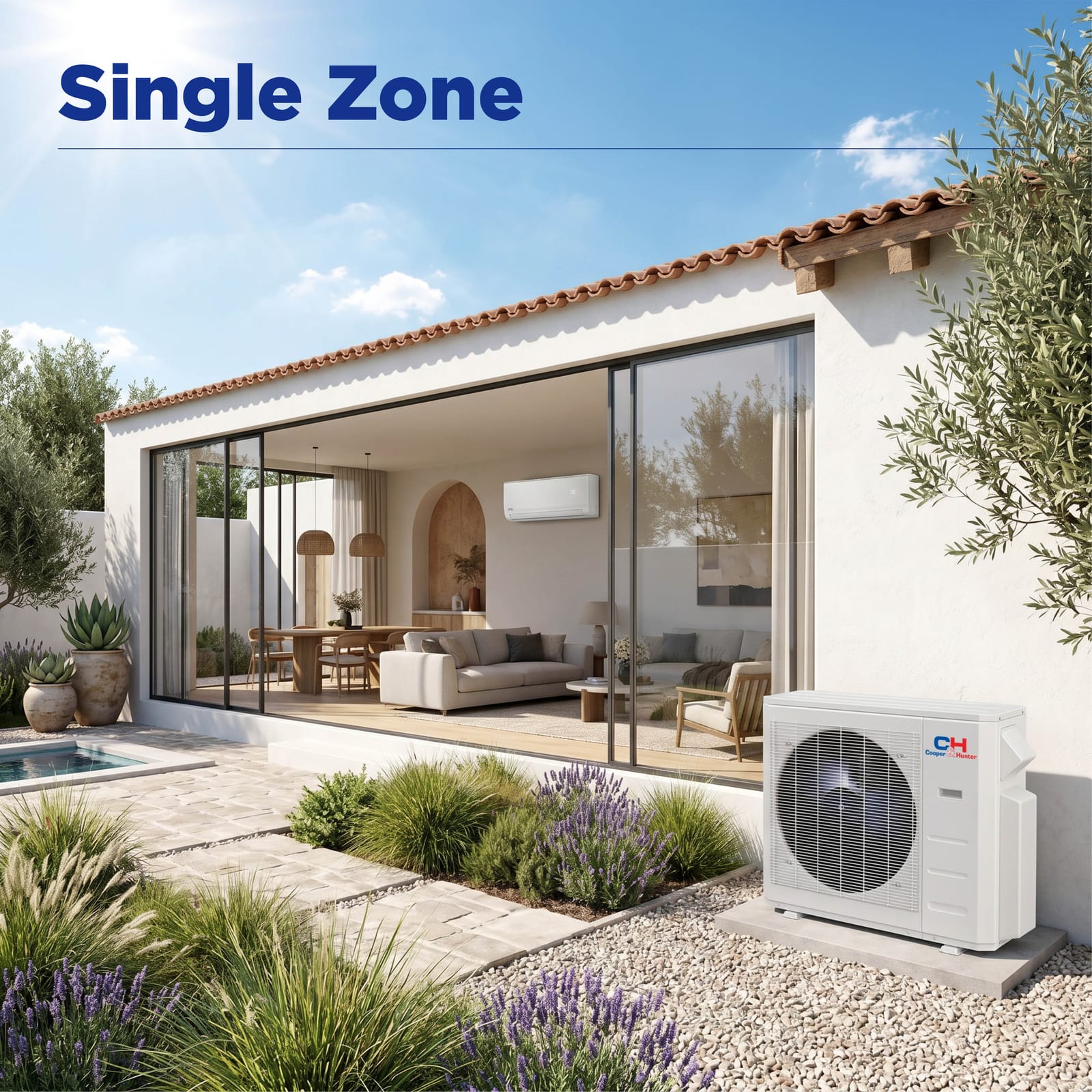 Cooper & Hunter Olivia 30,000 BTU Indoor Wall Mount, 230V, R454B - Ductless Mini Split Air Conditioner Heat Pump 10