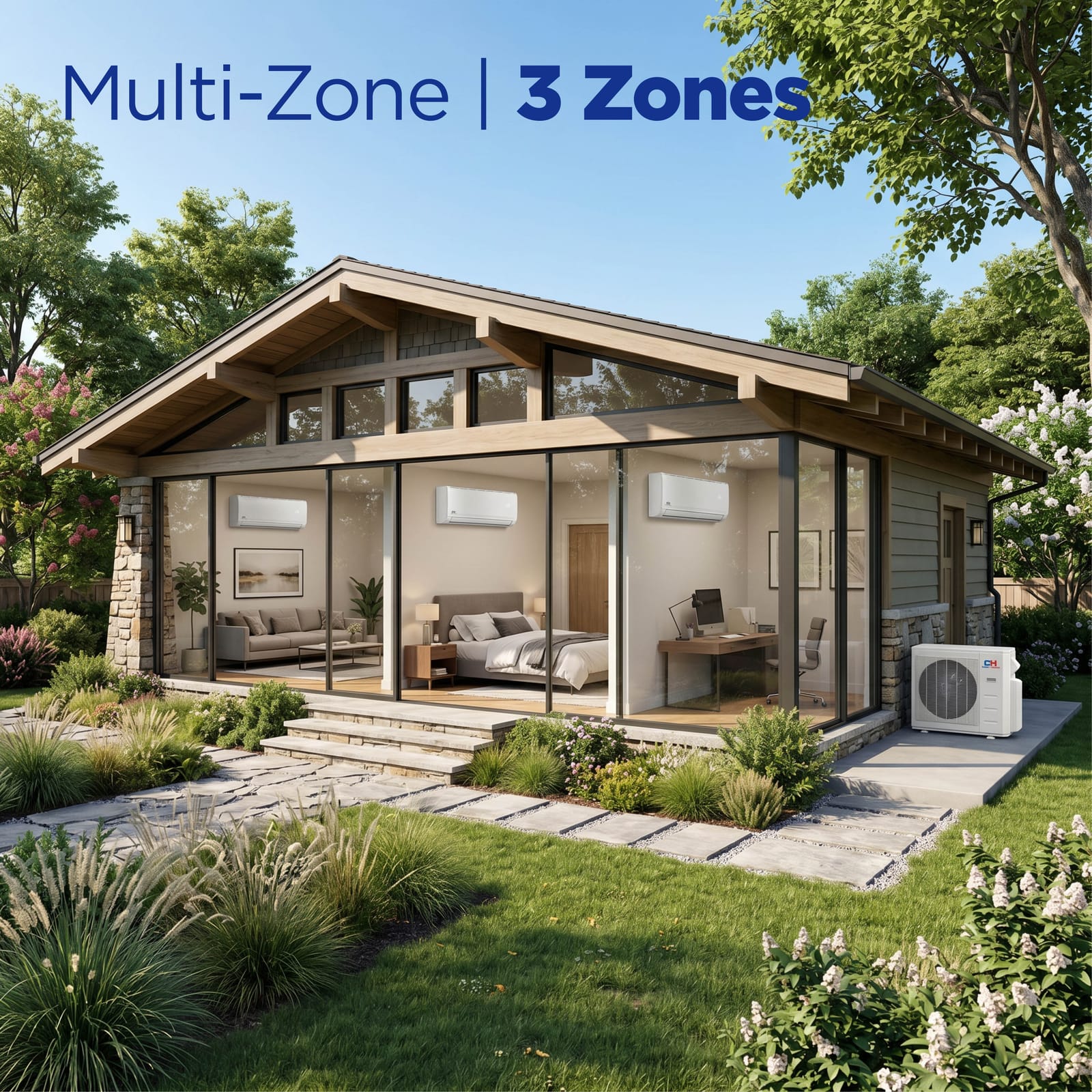 Cooper & Hunter Olivia Hyper 19,000 BTU 3-Zone 6k+6k+9k Wall Mount, 230V, R454B - Ductless Mini Split AC Heat Pump 10