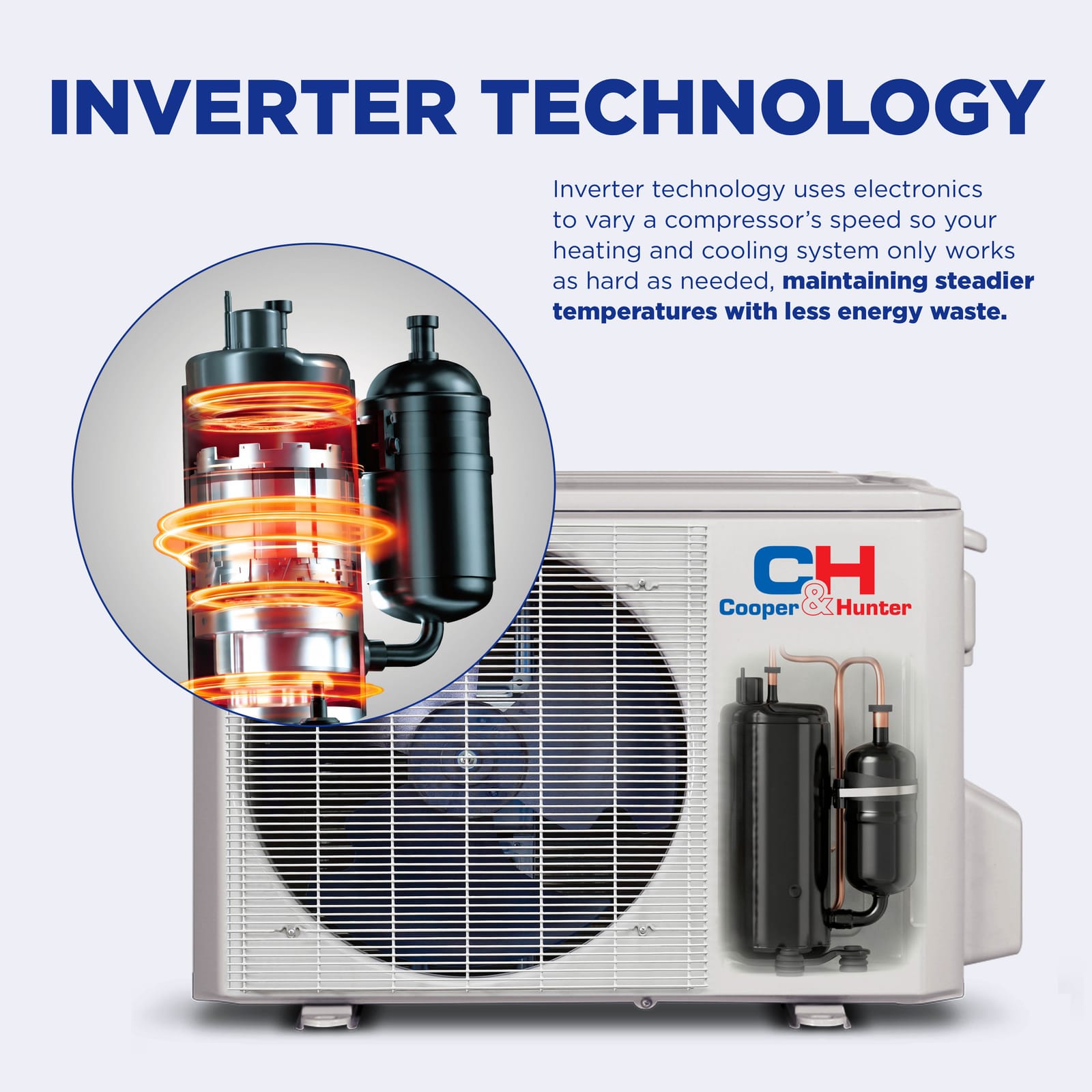 Cooper & Hunter Hyper Olivia Midnight 19,000 BTU 2-Zone 9k+12k Wall Mount, 230V, R454B - Ductless Mini Split Air Conditioner Heat Pump 8
