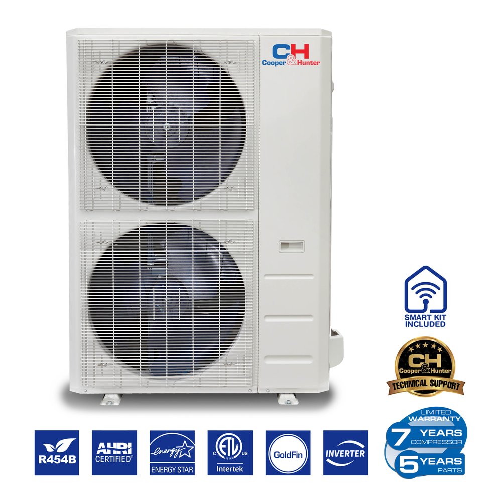 Cooper & Hunter Olivia Midnight 60,000 BTU 4-Zone 12k+12k+18k+18k Wall Mount, 230V, R454B - Ductless Mini Split Air Conditioner Heat Pump 6