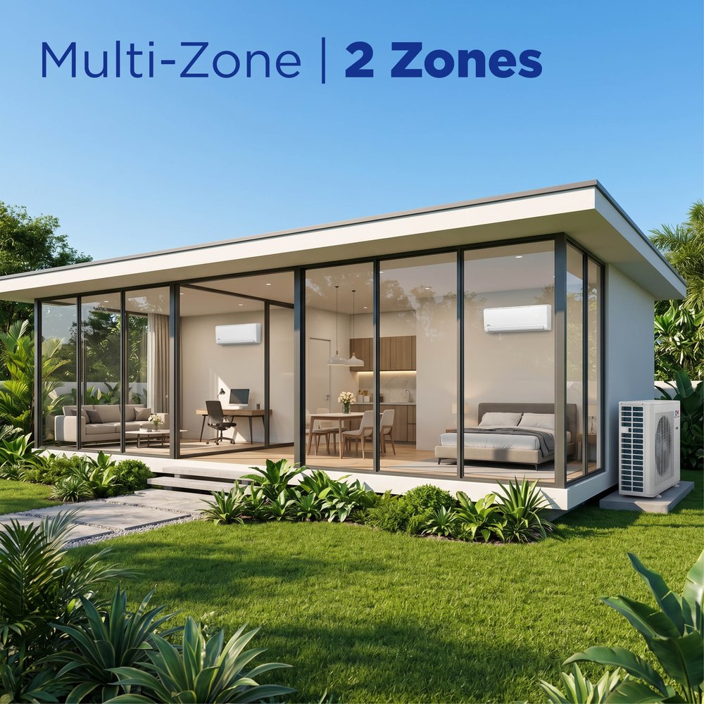 Cooper & Hunter Olivia 28,000 BTU 2-Zone 9k+18k Wall Mount, 230V, R454B - Ductless Mini Split Air Conditioner Heat Pump 10