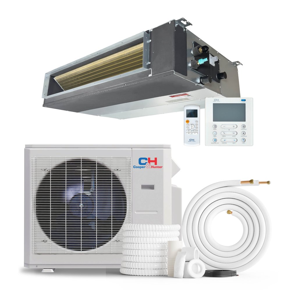 Cooper & Hunter 24,000 BTU Single Zone Slim Duct, 230V, R454B - Ductless Mini Split Air Conditioner Heat Pump