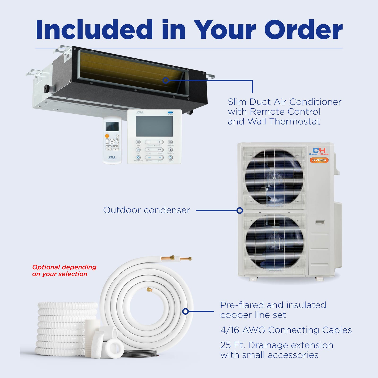 Cooper & Hunter Hyper Heat 48,000 BTU Single Zone Light Commercial Slim Duct, 230V, R454B - Ducted Mini Split Air Conditioner Heat Pump 9