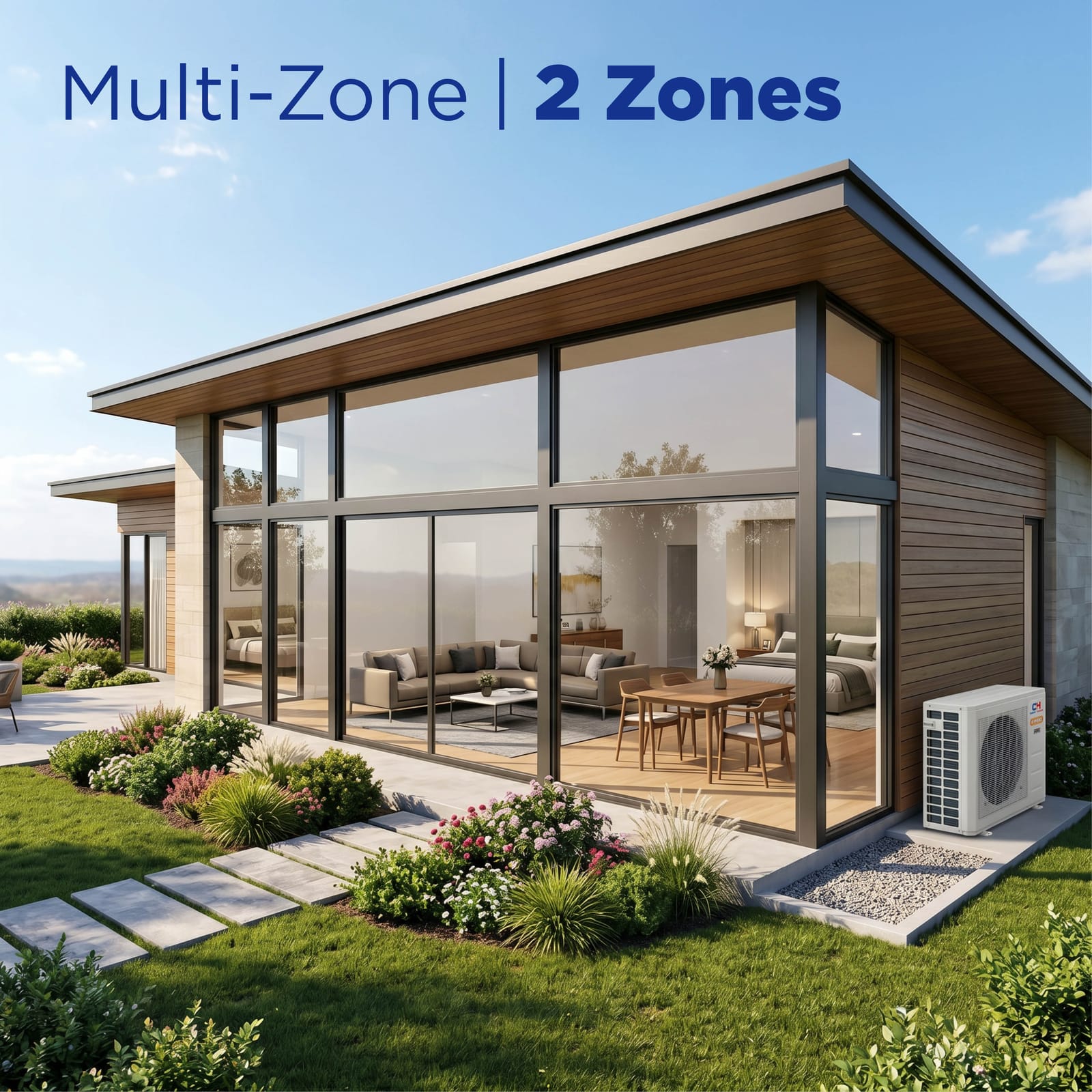Cooper & Hunter Hyper 28,000 BTU 2-Zone 18k+18k Concealed Duct, 230V, R454B - Ducted Mini Split Air Conditioner Heat Pump 10