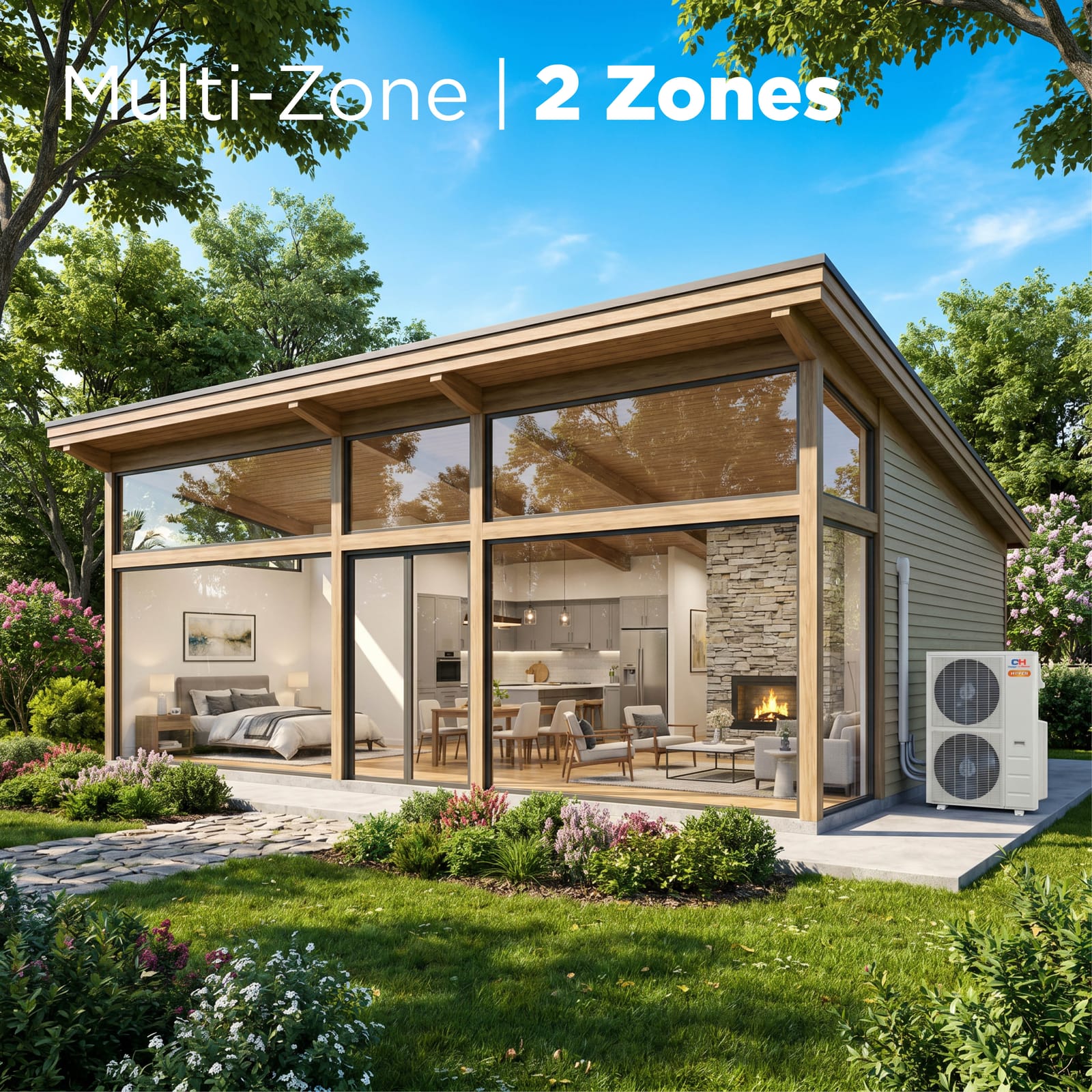 Cooper & Hunter Hyper 55,000 BTU 2-Zone 12k+18k Concealed Duct, 230V, R454B - Ducted Mini Split Air Conditioner Heat Pump 10