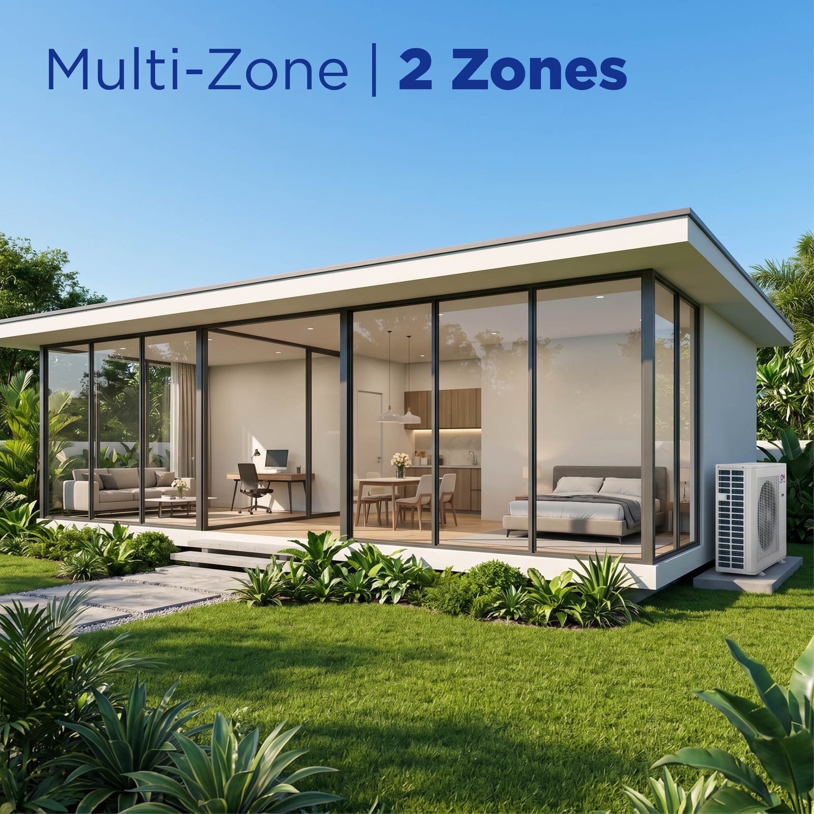 Cooper & Hunter 36,000 BTU 2-Zone 9k+18k Concealed Duct, 230V, R454B - Ducted Mini Split Air Conditioner Heat Pump 10