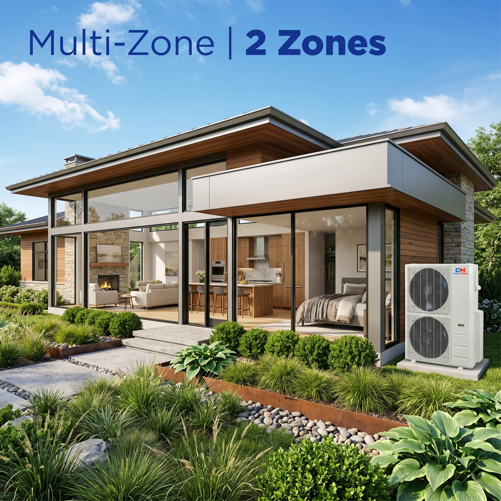 Cooper & Hunter 60,000 BTU 2-Zone 18k+18k Concealed Duct, 230V, R454B - Ducted Mini Split Air Conditioner Heat Pump 10