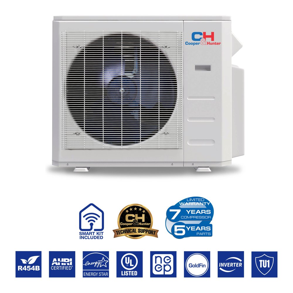 Cooper & Hunter 28,000 BTU 2-Zone 18k+18k Universal Floor/Ceiling, 230V, R454B - Ductless Mini Split Air Conditioner Heat Pump 6