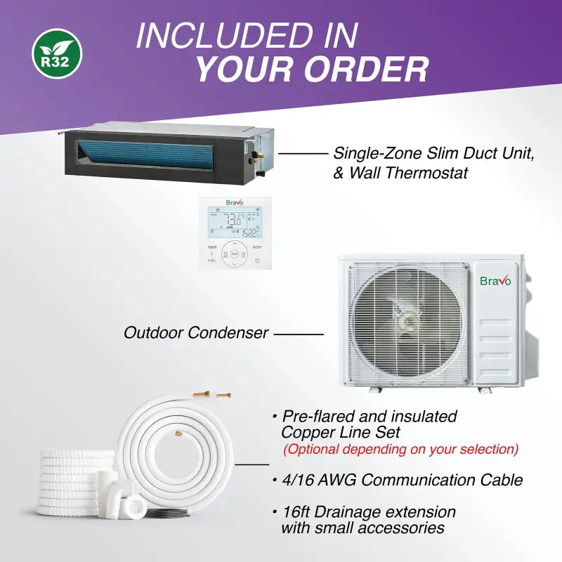 Bravo Pisa 24,000 BTU Single Zone Concealed Duct, 230V, R32 - Ducted Mini Split Heat Pump — photo 4