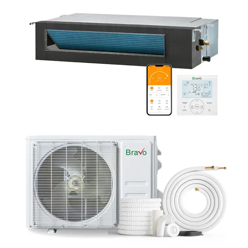 Bravo Pisa 24,000 BTU Single Zone Concealed Duct, 230V, R32 - Ducted Mini Split Heat Pump