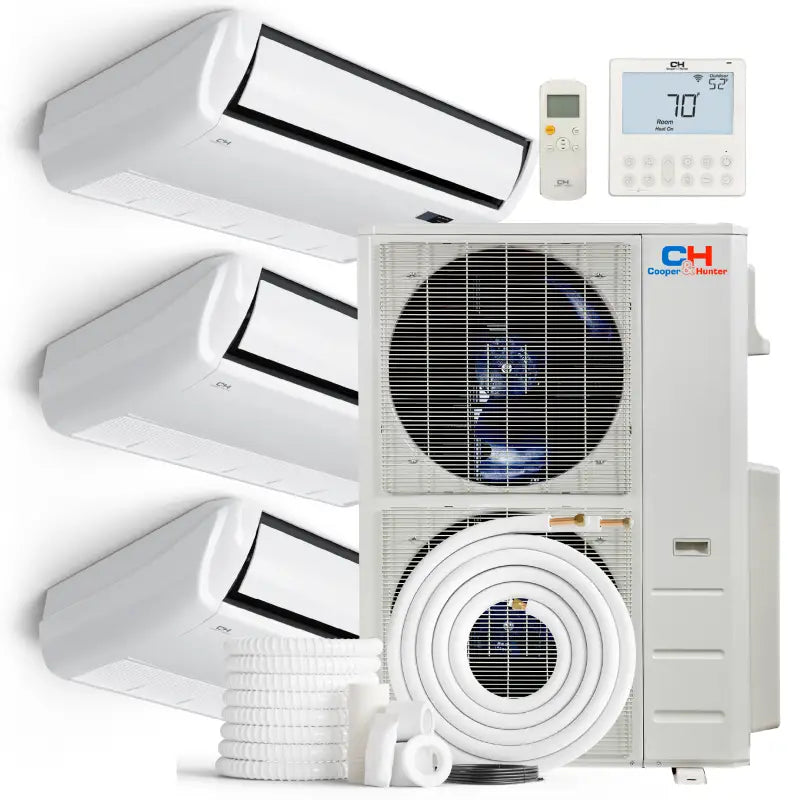 Cooper & Hunter 48,000 BTU 3-Zone 18k+18k+24k Universal Floor/Ceiling, 230V, R454B - Ductless Mini Split Air Conditioner Heat Pump