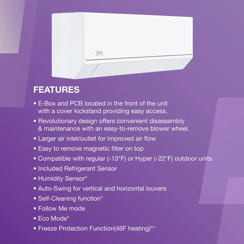 Cooper & Hunter Astoria 30,000 BTU Indoor Single Zone Wall Mount, 230V, R410A - Ductless Mini Split Air Conditioner Heat Pump — photo 4