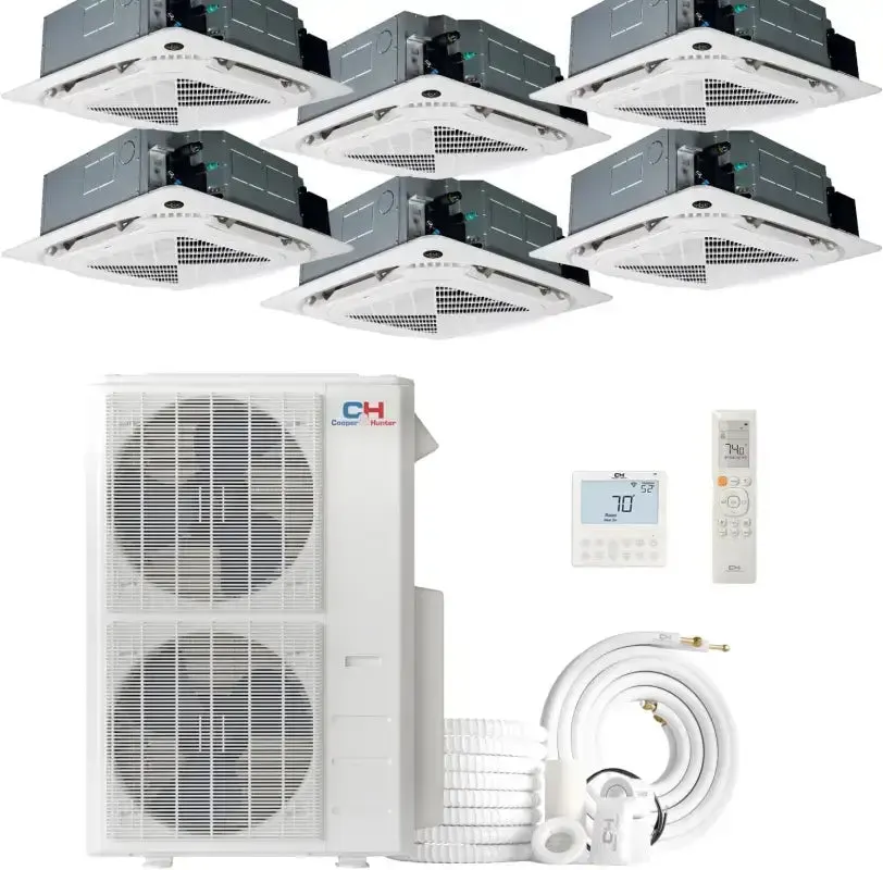 Cooper & Hunter 48,000 BTU 6-Zone 9k+9k+9k+9k+9k+18k Ceiling Cassette, 230V, R454B - Ductless Mini Split Air Conditioner Heat Pump — photo 1