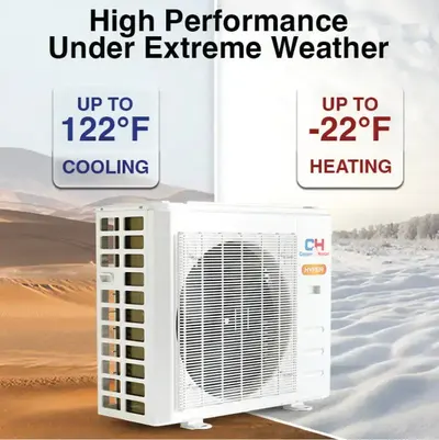 Cooper & Hunter Olivia Hyper 55,000 BTU 6-Zone 6k+9k+9k+9k+12k+18k Wall Mount, 230V, R454B - Ductless Mini Split AC Heat Pump 4