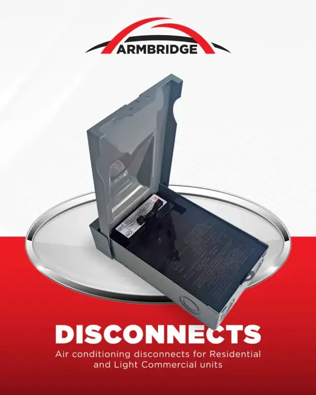 ARMBRIDGE 60 AMP Non-Fusible Metallic Disconnect Box Durable Enclosed Disconnect for Residential and Light Commercial HVAC Systems — photo 4