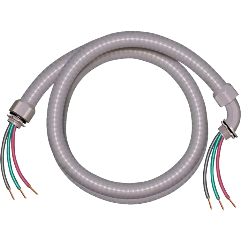 ARMBRIDGE Non-Metallic A/C Whip 3/4" x 6 ft – Pre-Wired Liquid tight Conduit with 8/2 & 10/1 Wires for HVAC & Air Conditioner Power Connection — photo 2