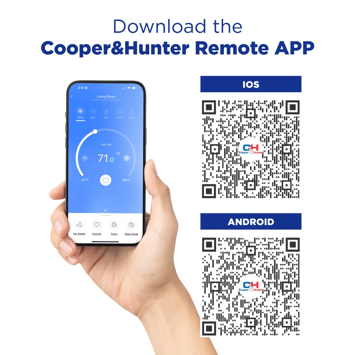 Cooper & Hunter 6 Zone 60000 BTU Wall Mounted Mini Split AC R454B Olivia Midnight 9K+9K+9K+9K+12K+18K — photo 4