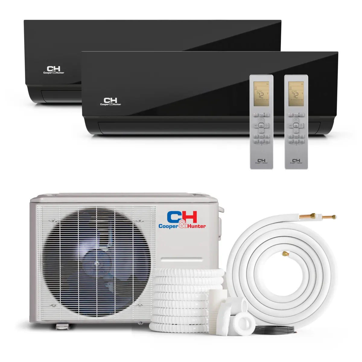 Cooper & Hunter 6 Zone 60000 BTU Wall Mounted Mini Split AC R454B Olivia Midnight 9K+9K+9K+9K+12K+18K — photo 2