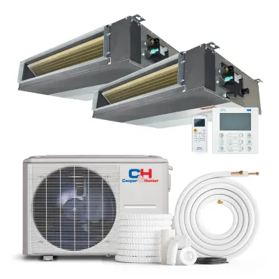 Cooper & Hunter 6 Zone 60,000 BTU Concealed Duct Mini Split AC R454B 6K+6K+6K+6K+6K+18K 2