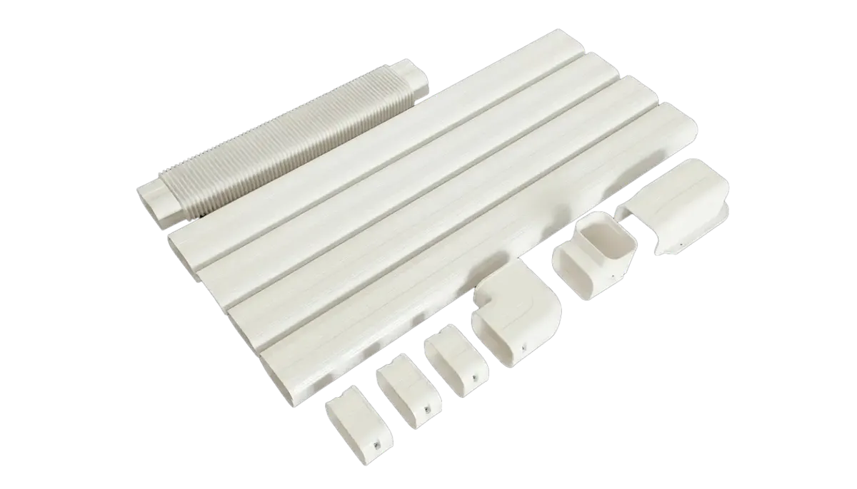 Armbridge 13FT PVC Decorative Line Set Cover Kit for Ductless Mini Split Air Conditioners, Heat Pumps, and Inverters systems (WHITE) — photo 1