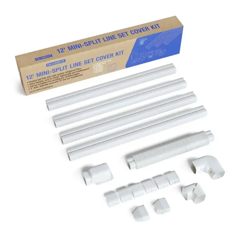 Cooper & Hunter 12FT PVC Decorative Line Set Cover Kit for Ductless Mini Split Air Conditioners — photo 1