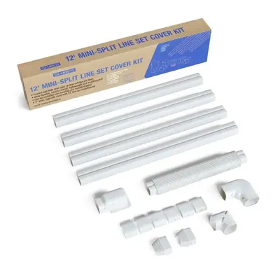 Cooper & Hunter 12FT PVC Decorative Line Set Cover Kit for Ductless Mini Split Air Conditioners