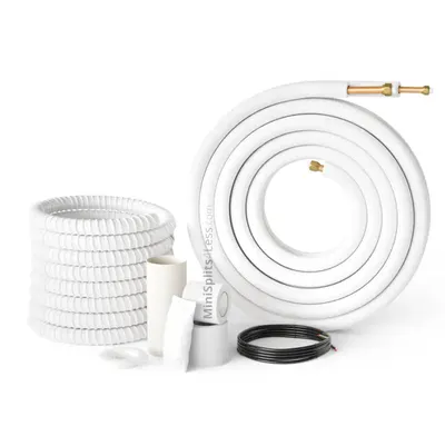 Cooper & Hunter 3/8"-3/4" Mini Split Installation Kit Insulated Pre-Flared 25ft/50ft with Connection Wires