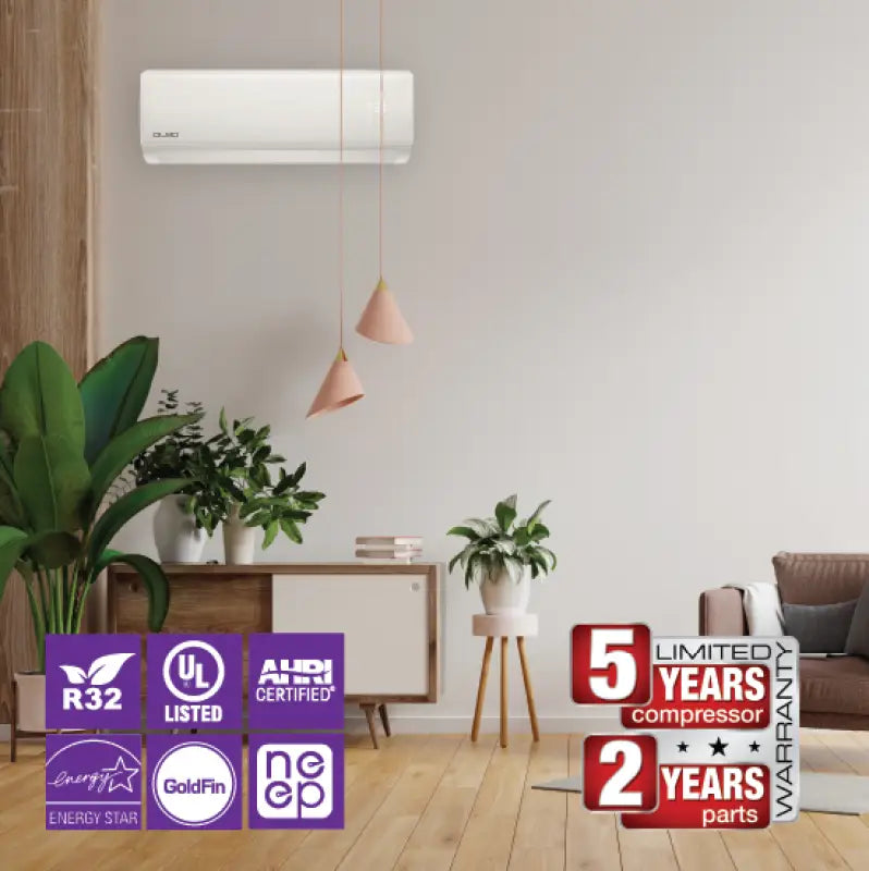 OLMO Sierra 36,000 BTU Single Zone Wall Mount, 230V, R32 - Ductless Mini Split Air Conditioner Heat Pump 7