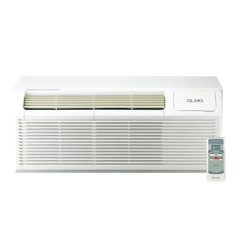 9,000 BTU PTAC OLMO Air Conditioner, Heat Strip, Heating And Cooling w/Electric Cord and Remote